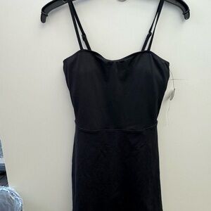 ALO Yoga Black Mini Dress with Spaghetti Straps
